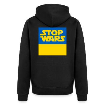 Ukraine - Veste à capuche bio Premium Unisexe - noir - Dos - Nico (187cm)