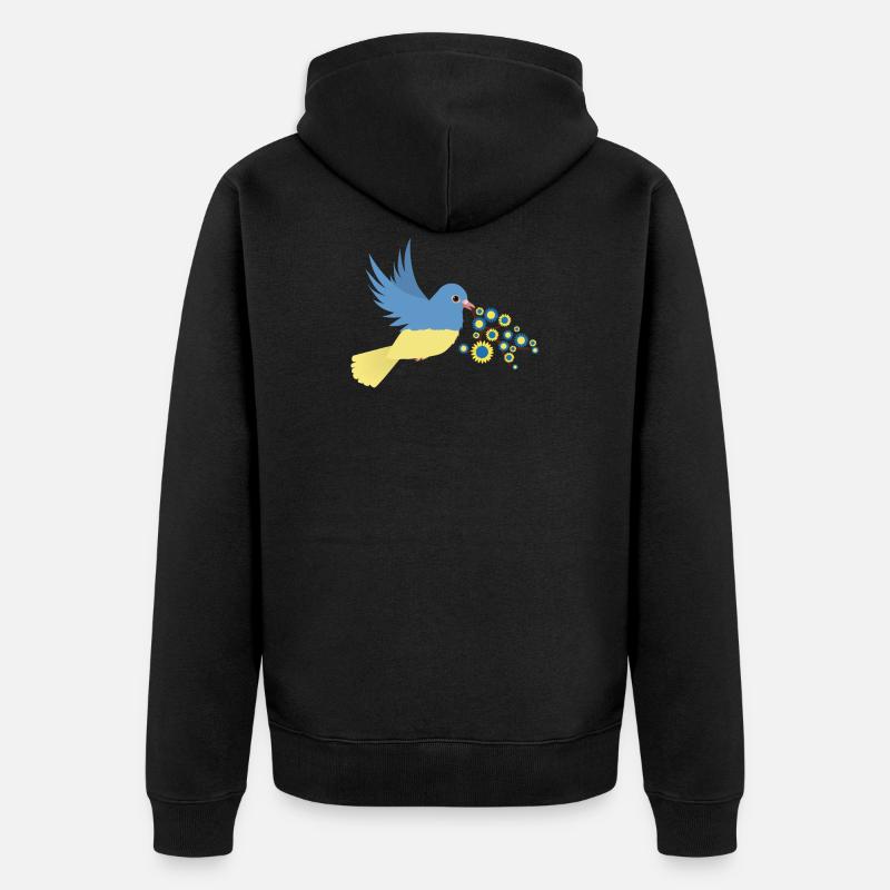 Paix pour l’Ukraine - Veste à capuche bio Premium Unisexe - noir