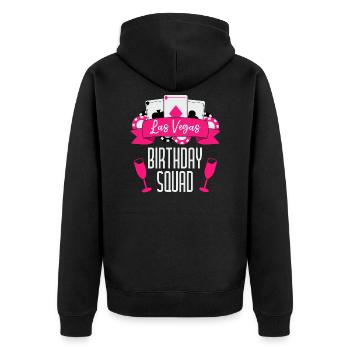 Équipe d’anniversaire de Vegas pour le voyage des filles de Las Vegas - Veste à capuche bio Premium Unisexe - noir - Dos - Nico (187cm)