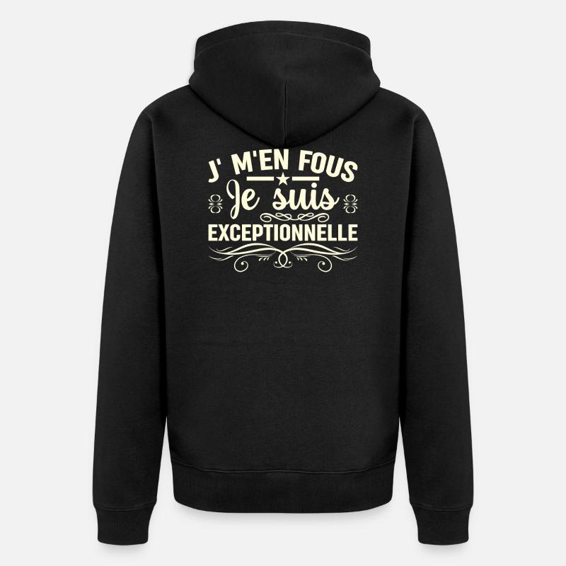 JE SUIS exceptionnelle - Veste à capuche bio Premium Unisexe - noir