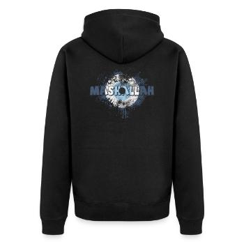 Mashallah - Unisex Premium Bio Zip Hoodie - Schwarz - Hinten - Nico (187cm)
