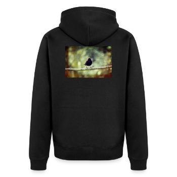 Le merle noir - Veste à capuche bio Premium Unisexe - noir - Dos - Nico (187cm)