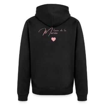 team de la mariée rose gold- t-shirt assorti - Veste à capuche bio Premium Unisexe - noir - Dos - Nico (187cm)