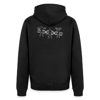 Fitness Sport Bodybuilding Weight Training - Unisex Premium Organic Zip Hoodie - black - Back - Nico (187cm)