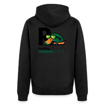 Chargement de la pension - Veste à capuche bio Premium Unisexe - noir - Dos - Nico (187cm)
