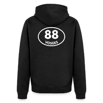 88 - Veste à capuche bio Premium Unisexe - noir - Dos - Nico (187cm)