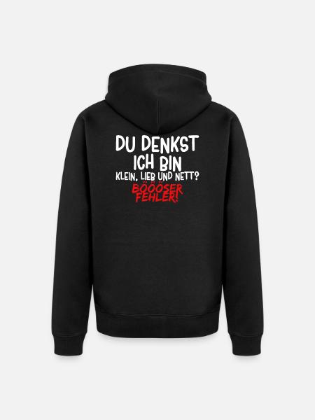 Lustiger Spruch - Unisex Premium Bio Zip Hoodie - Schwarz