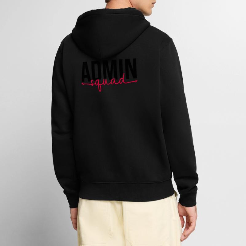 Admin Squad Front Office Admin Crew Assistant Unisex Premium Organic Zip Hoodie