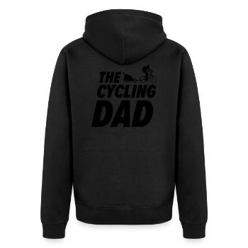 Le papa cycliste - Bike Rider Papa Idée cadeau - Veste à capuche bio Premium Unisexe - noir - Dos - Nico (187cm)