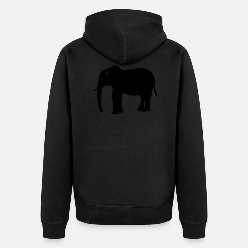 Éléphant - Veste à capuche bio Premium Unisexe - noir