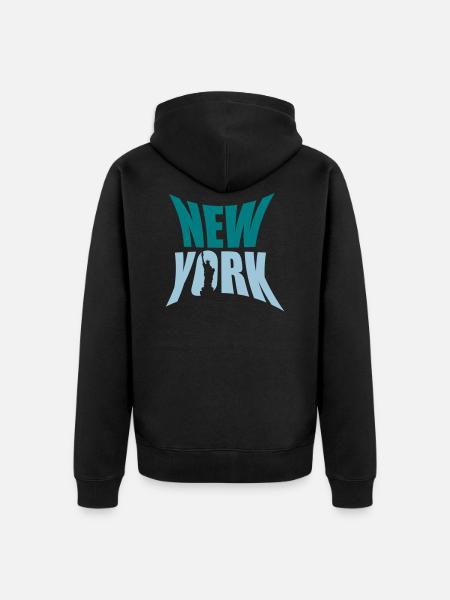 America New York - Unisex Premium Organic Zip Hoodie - black