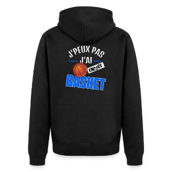 J’peux pas j’ai basket - Veste à capuche bio Premium Unisexe - noir - Dos - Nico (187cm)