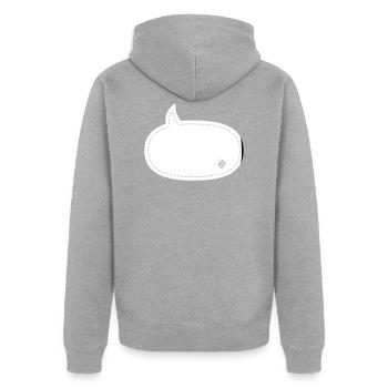 bulle - Veste à capuche bio Premium Unisexe - gris chiné - Dos - Nico (187cm)