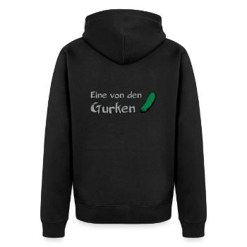 Eine von den Gurken 2 - Unisex Premium Bio Zip Hoodie - Schwarz - Hinten - Nico (187cm)