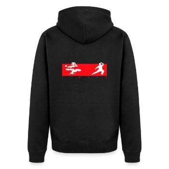 Bonsaï Qigong - Veste à capuche bio Premium Unisexe - noir - Dos - Nico (187cm)