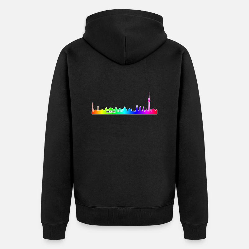 RainbowBerlin - Veste à capuche bio Premium Unisexe - noir