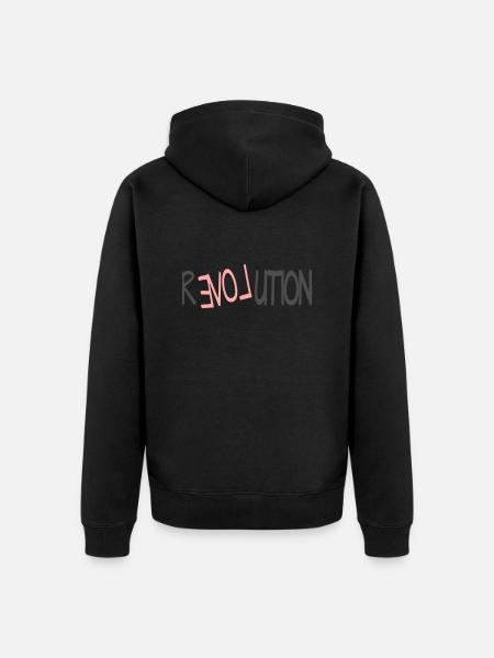 Revolution - Unisex Premium Organic Zip Hoodie - black