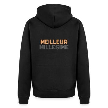 Meilleur Millésime - Veste à capuche bio Premium Unisexe - noir - Dos - Nico (187cm)