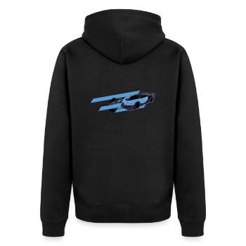 Bugat Sports Car Speed - Veste à capuche bio Premium Unisexe - noir - Dos - Nico (187cm)