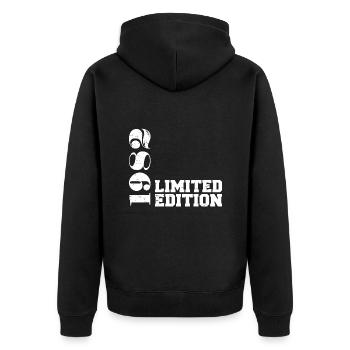 Édition limitée 1982, cadeau d’anniversaire 1982 - Veste à capuche bio Premium Unisexe - noir - Dos - Nico (187cm)