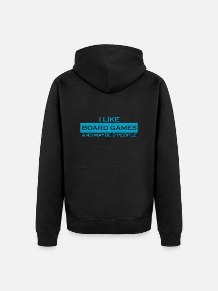 Boardgame Chess Backgammon Game Night - Unisex Premium Organic Zip Hoodie - black