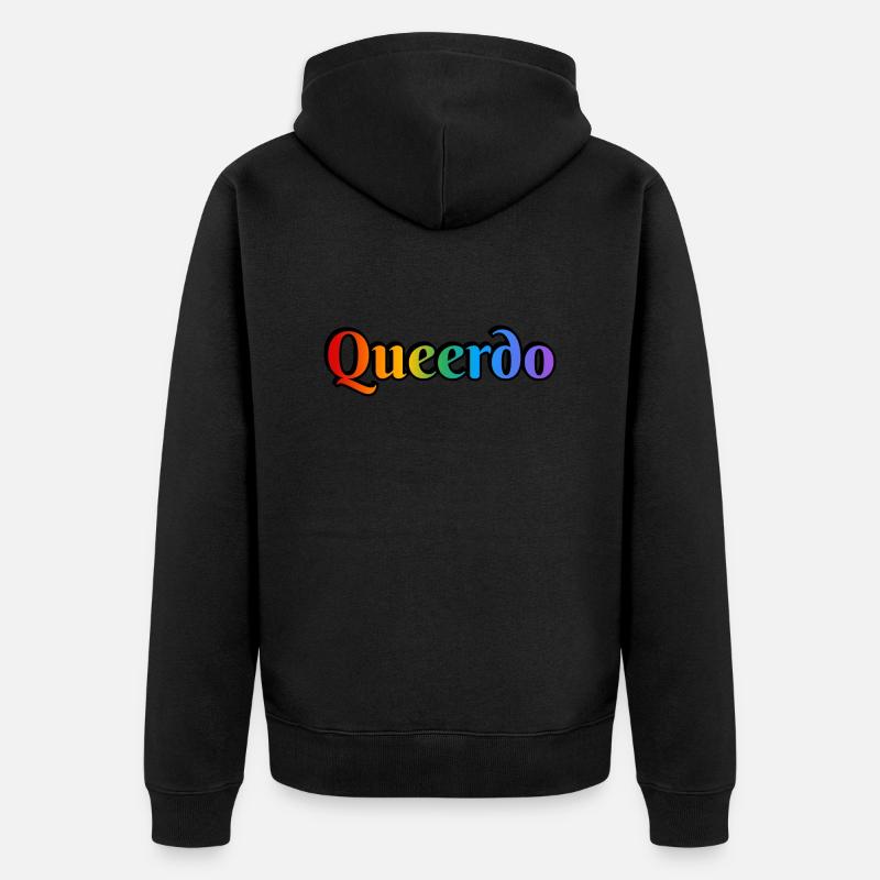Queerdo - Unisex Premium Bio Zip Hoodie - Schwarz