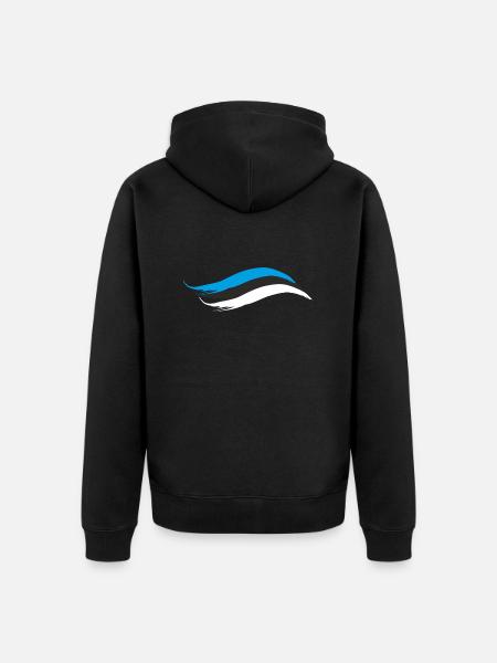 ESTLANDS NATIONAL FLAG - Unisex Premium Organic Zip Hoodie - black