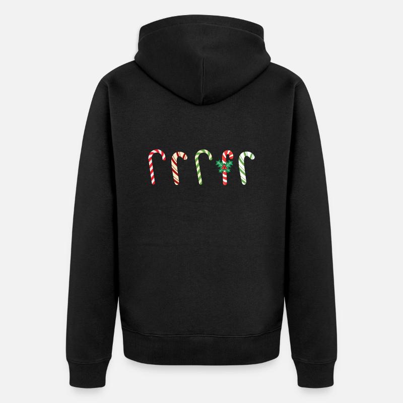 Candy cane - Veste à capuche bio Premium Unisexe - noir