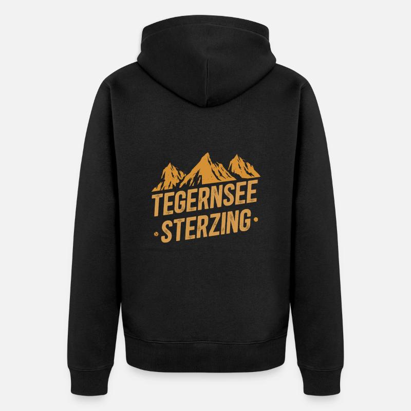 Traversée des Alpes Tegernsee Sterzing - Veste à capuche bio Premium Unisexe - noir