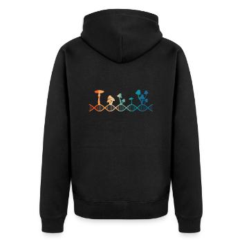 Le champignon est dans mon ADN - Veste à capuche bio Premium Unisexe - noir - Dos - Nico (187cm)