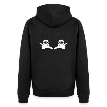 Bande dessinée Ninjas - Veste à capuche bio Premium Unisexe - noir - Dos - Nico (187cm)