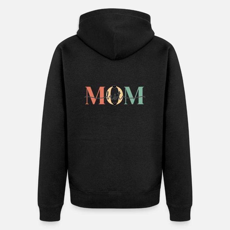 Meilleure maman 3 coloré - Veste à capuche bio Premium Unisexe - noir