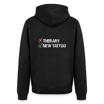 Therapy New Tattoo Inked Skin Illustration Body - Unisex Premium Organic Zip Hoodie - black - Back - Nico (187cm)