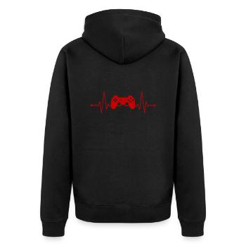 Jeu jeu de console de jeu gamer cadeau - Veste à capuche bio Premium Unisexe - noir - Dos - Nico (187cm)
