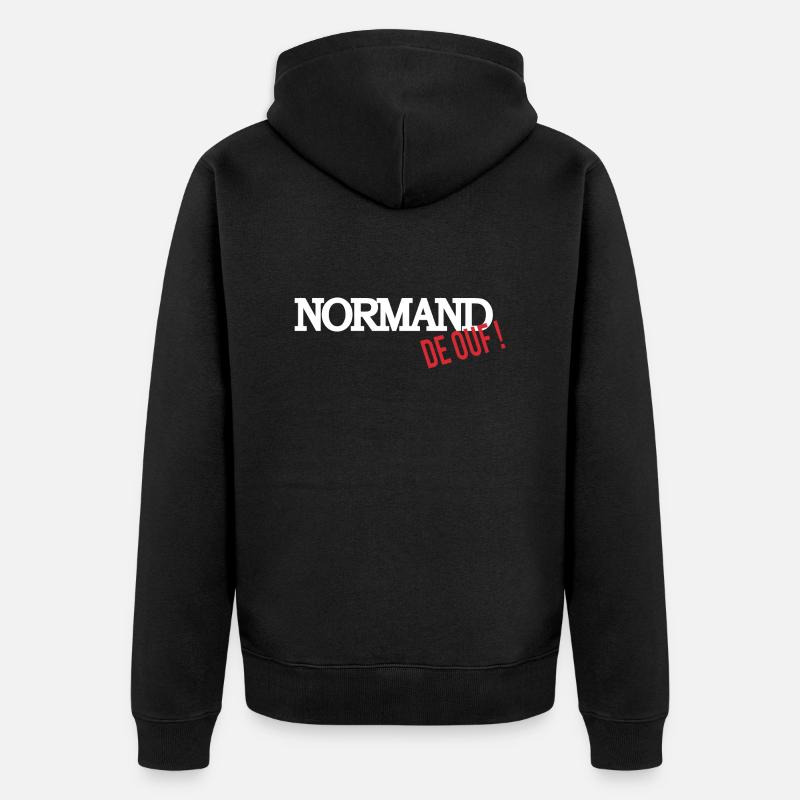 Normand de ouf - Veste à capuche bio Premium Unisexe - noir
