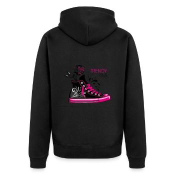 Des baskets stylées et tendance - Veste à capuche bio Premium Unisexe - noir - Dos - Nico (187cm)