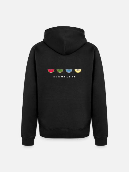 Elemelons 1 - Unisex Premium Bio Zip Hoodie - Schwarz