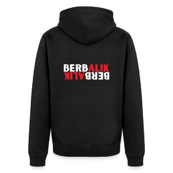 INDONET Berbalik - Veste à capuche bio Premium Unisexe - noir - Dos - Nico (187cm)