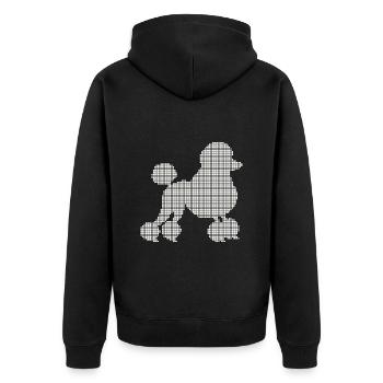 caniche - Veste à capuche bio Premium Unisexe - noir - Dos - Nico (187cm)