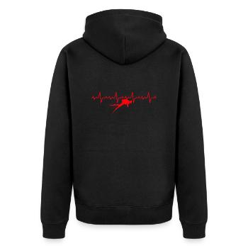 Diving Heartbeat Diver Cadeau - Veste à capuche bio Premium Unisexe - noir - Dos - Nico (187cm)
