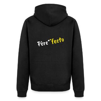 Père Fecto Papa parfait cadeau humour - Veste à capuche bio Premium Unisexe - noir - Dos - Nico (187cm)