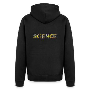 Science Science Scientist Physics Lab DNA - Unisex Premium Organic Zip Hoodie - black - Back - Nico (187cm)