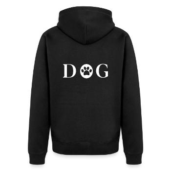 Chien de chasse - Veste à capuche bio Premium Unisexe - noir - Dos - Nico (187cm)