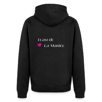 Team de la mariée - Veste à capuche bio Premium Unisexe - noir - Dos - Nico (187cm)