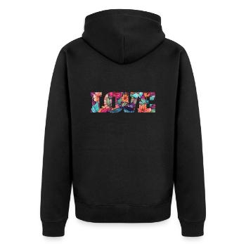 Amour - Veste à capuche bio Premium Unisexe - noir - Dos - Nico (187cm)