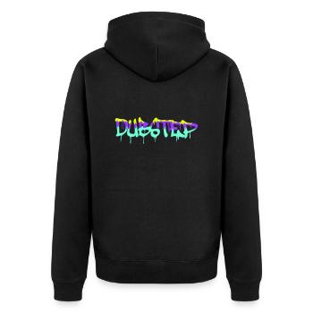 Dub Step Techno Musique Fête Drop Graffiti Texte - Veste à capuche bio Premium Unisexe - noir - Dos - Nico (187cm)