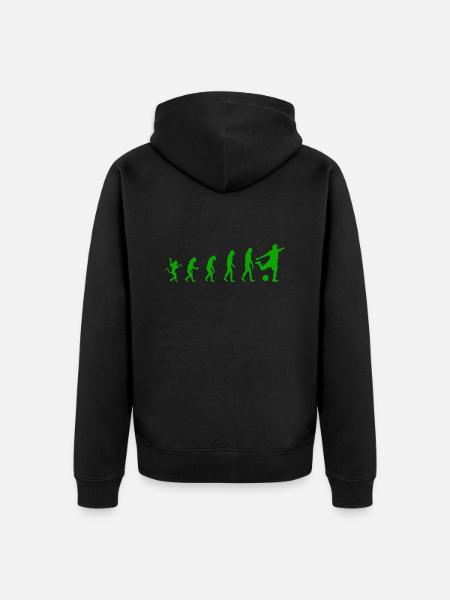 Fussball Evolution Sport - Unisex Premium Bio Zip Hoodie - Schwarz