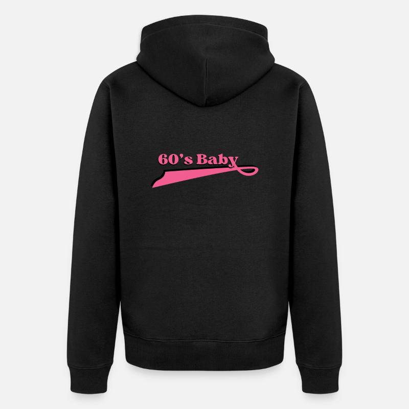 Année 60 baby - Veste à capuche bio Premium Unisexe - noir