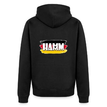 Drapeau de Hamm Allemagne - Veste à capuche bio Premium Unisexe - noir - Dos - Nico (187cm)