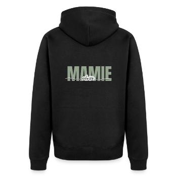 Granny Darling - Oma Geschenk - Unisex Premium Bio Zip Hoodie - Schwarz - Hinten - Nico (187cm)